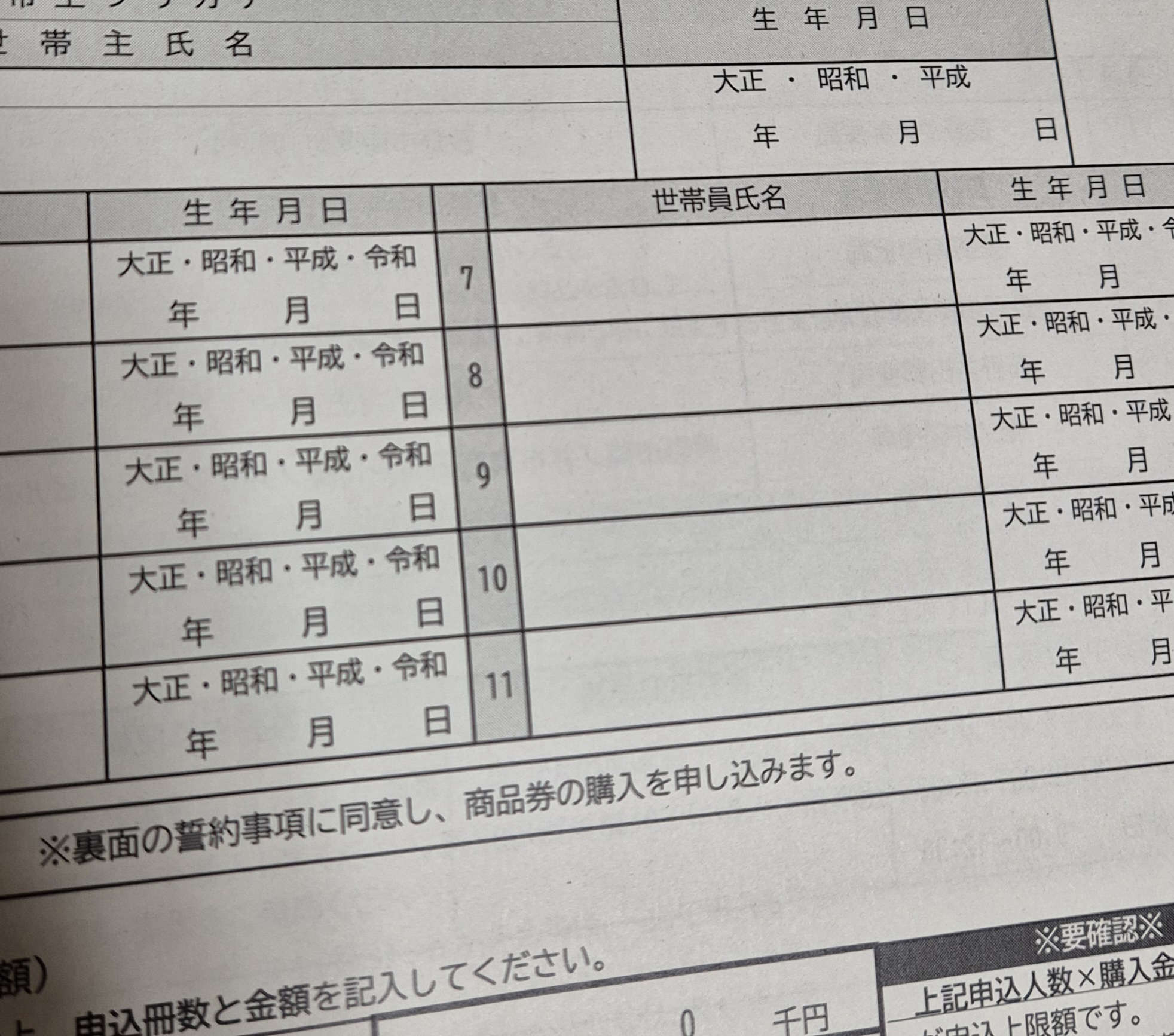 일본의 생년월일 입력란